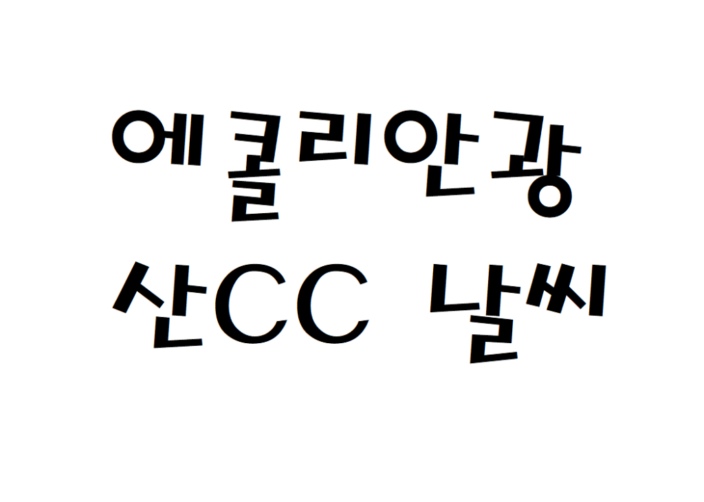에콜리안광산CC 골프장 날씨 날씨예보 확인하기