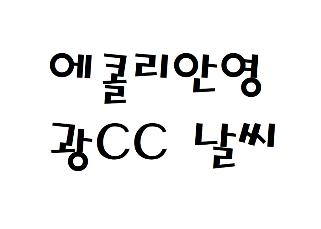 에콜리안영광CC 골프장 날씨 동네예보 알아보기