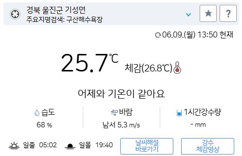 위 그림은 사진 입니다. 아래 본문 내용에서 날씨 상황을 정확히 알 수 있습니다.