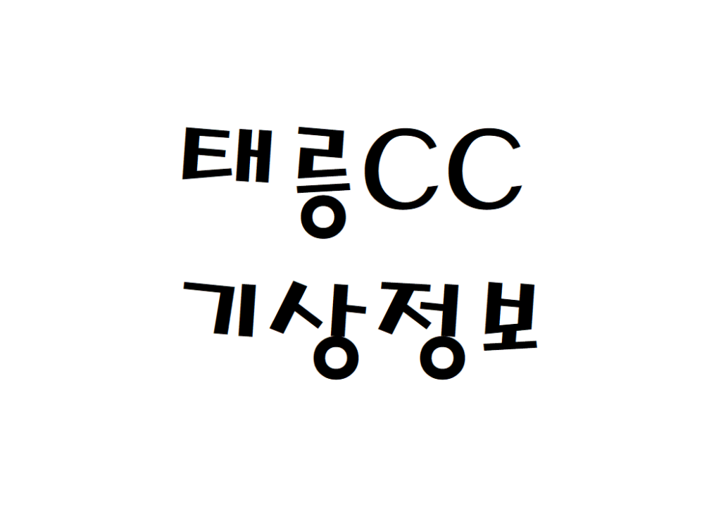 태릉CC 골프장 날씨 기상정보