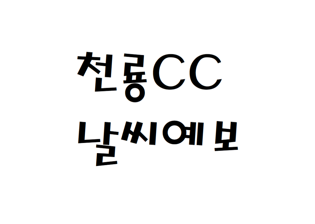 천룡CC 퍼블릭골프장 날씨 실시간